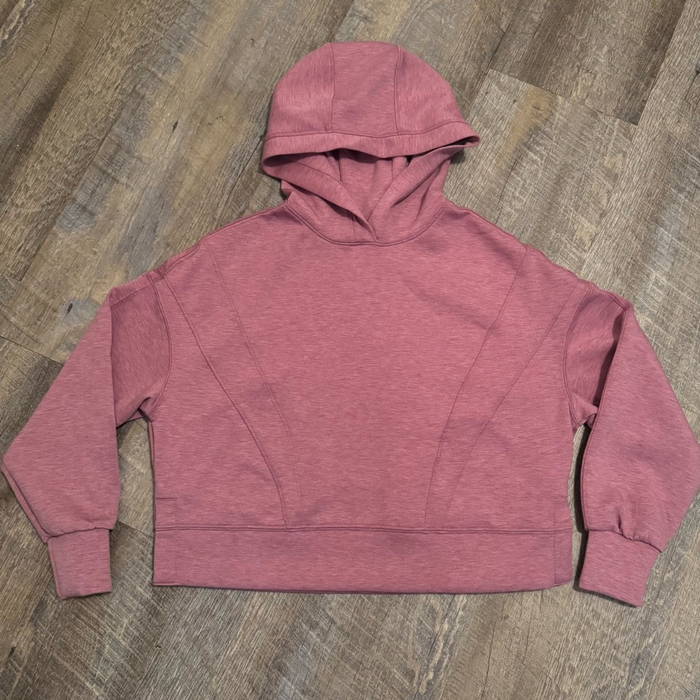 Yogalicious Scuba New Flow Cropped Hoodie XS Mauve Pink Athletic Pullover